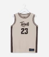 Regata Esportiva Infantil com Estampa Basquete Toronto - Tam 5 a 14 Anos - 1