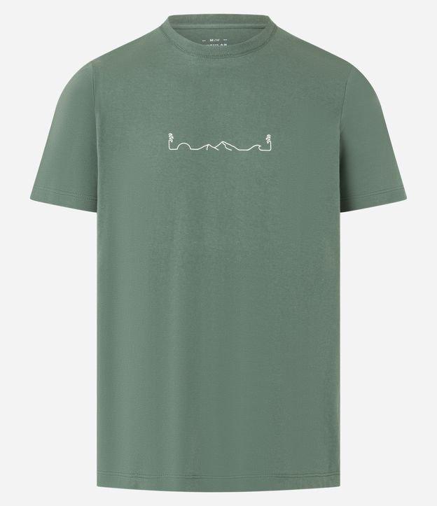 Camiseta Regular em Algodão com Estampa Localizada - 1