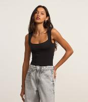 Body em Microfibra com Decote Quadrado - 2