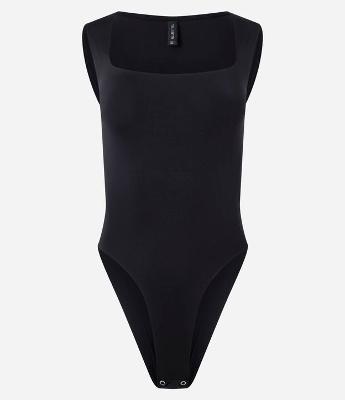 Body em Microfibra com Decote Quadrado