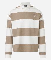 Camisa Polo em Algodão com Estampa de Listras e Lettering - 1