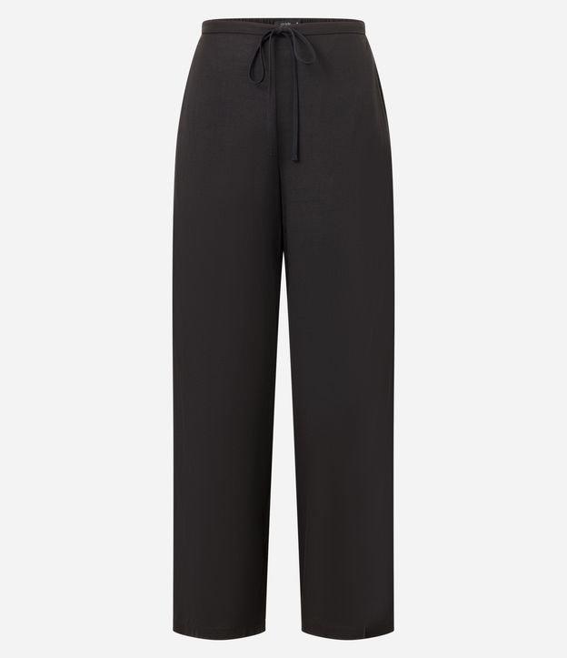 Calça Wide Leg com Amarração no Cós - 1