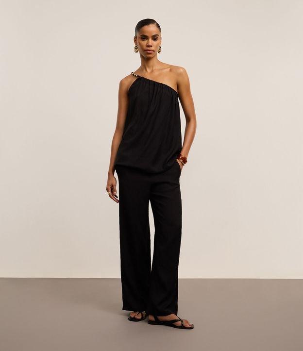 Calça Wide Leg com Amarração no Cós - 2