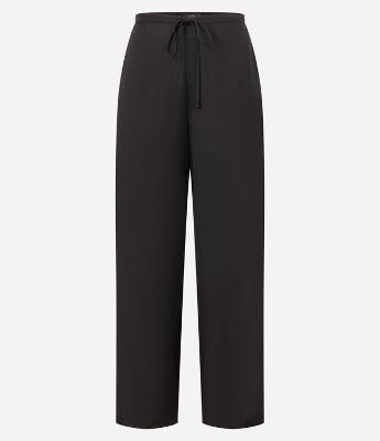 Calça Wide Leg com Amarração no Cós