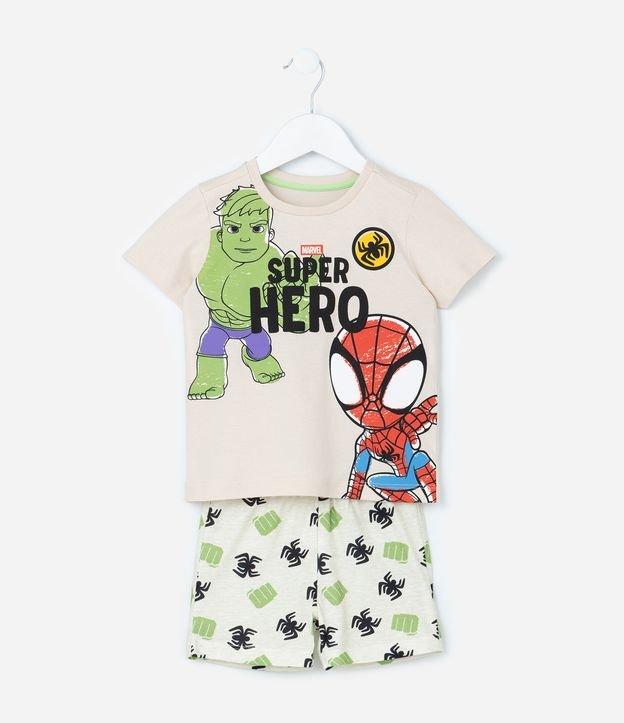 Pijama Infantil com Estampa Baby Heróis Spidey e Hulk - Tam 2 a 6 Anos - 1