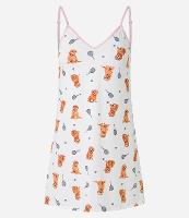 Camisola de Alcinha em Microfibra com Estampa de Cachorro Tenista - 1