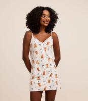 Camisola de Alcinha em Microfibra com Estampa de Cachorro Tenista - 2