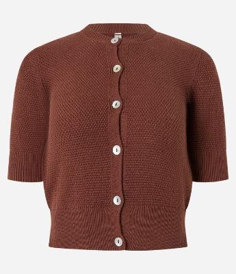 Blusa em Tricô com Botões Frontais