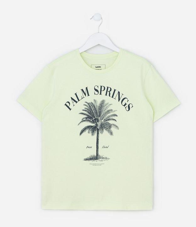 Camiseta Infantil com Lettering Palm Springs - Tam 5 a 14 Anos - 1