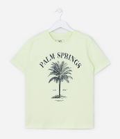 Camiseta Infantil com Lettering Palm Springs - Tam 5 a 14 Anos - 1