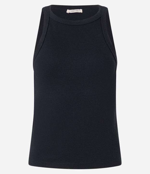 Blusa Básica Regular em Ribana de Algodão - 1