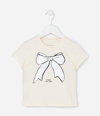 Blusa Infantil com Estampa Laço - Tam 1 a 6 Anos