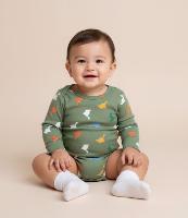 Body Infantil com Estampa de Dinossauro - Tam RN a 18 meses - 2