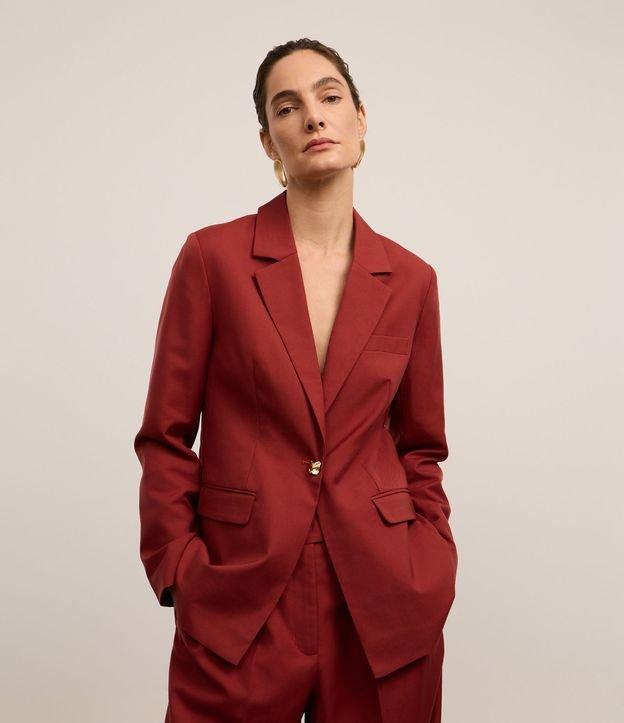 Blazer Boho Alfaiatado com Lapelas e Bolso no Peito - 2