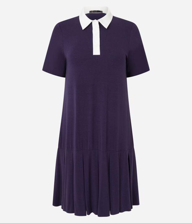 Vestido Curto Sportcore em Ribana com Gola Polo - 1