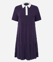 Vestido Curto Sportcore em Ribana com Gola Polo - 1