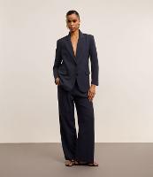 Calça Wide Leg Alfaiatada com Pregas e Aplicação de Strass - 3