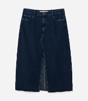 Saia Midi em Jeans com Fenda Curve & Plus Size - 1