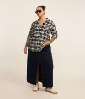 Saia Midi em Jeans com Fenda Curve & Plus Size - 2