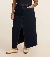 Saia Midi em Jeans com Fenda Curve & Plus Size - 3