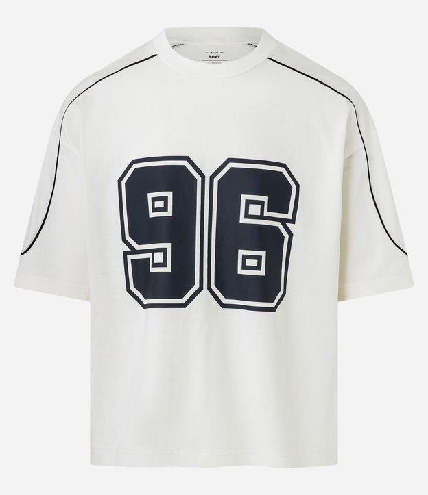 Camiseta Boxy em Algodão com Estampa Localizada - 1