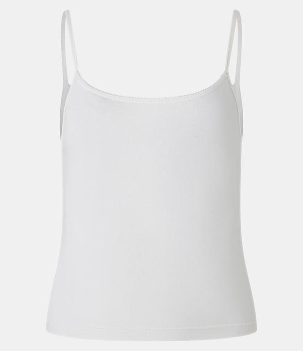 Blusa em Ribana de Alcinha com Trabalhado no Decote - 1