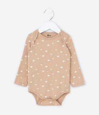 Body Infantil com Estampa Floral - Tam RN a 18 meses