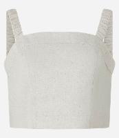 Blusa em Viscolinho Alfaiatada com Alça Franzida e Elástico nas Costas - 1