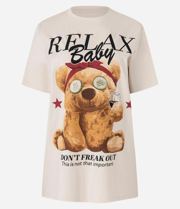 Camiseta T-shirt em Algodão com Estampa de Urso Relax Baby - 1