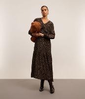 Vestido Boho Longo em Viscose com Estampa Onça - 2