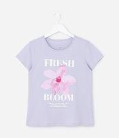 Camiseta Infantil com Estampa de Flor - Tam 5 a 14 Anos - 1