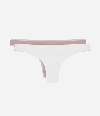 Kit 02 Calcinhas Biquíni Fio com Contraste no Cós