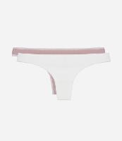 Kit 02 Calcinhas Biquíni Fio com Contraste no Cós - 1
