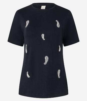 Blusa Slim em Viscose com Bordado Paisley