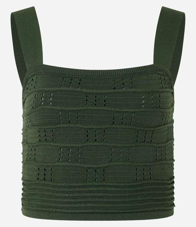 Blusa em Tricô com Ponto Fechado com Alça Larga - 1