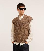 Colete em Tricô com Gola V e Textura - 2