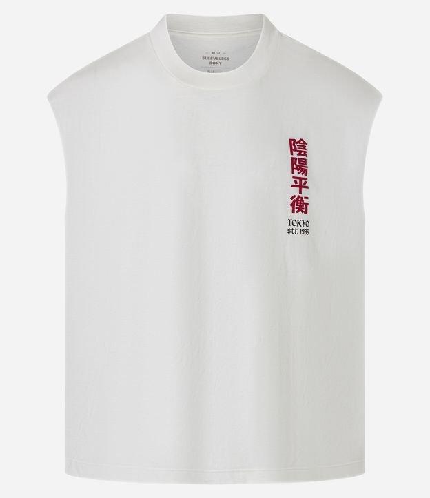 Regata Boxy em Algodão com Estampa Oriental - 1