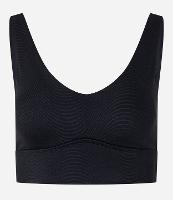 Top Sem Bojo Esportivo Geométrico em Microfibra com Barra Larga - 1