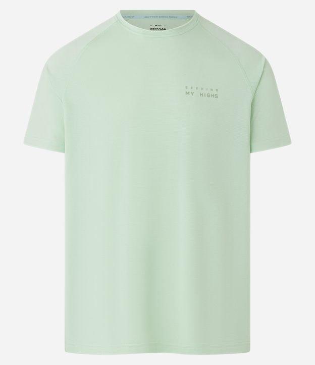 Camiseta Esportiva Regular com Tecnologia Dry e Estampa Lettering Refletiva - 1