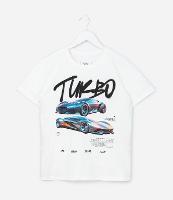Camiseta Infantil com Estampa Carros Turbo - Tam 5 a 14 Anos - 1