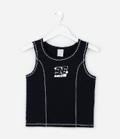 Regata Infantil em Ribana com Lettering 96 - Tam 5 a 14 Anos - 1