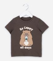 Camiseta Infantil com Estampa Capivara Be Cappy - Tam 1 a 6 Anos - 1