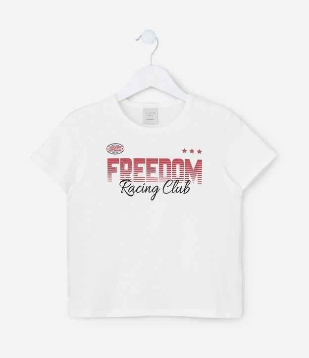 Camiseta Infantil com Lettering Freedom - Tam 5 a 14 Anos - 1