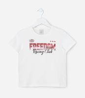 Camiseta Infantil com Lettering Freedom - Tam 5 a 14 Anos - 1