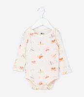 Body Infantil com Estampa de Borboletas - Tam RN a 18 meses - 1