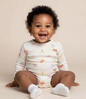 Body Infantil com Estampa de Borboletas - Tam RN a 18 meses - 2