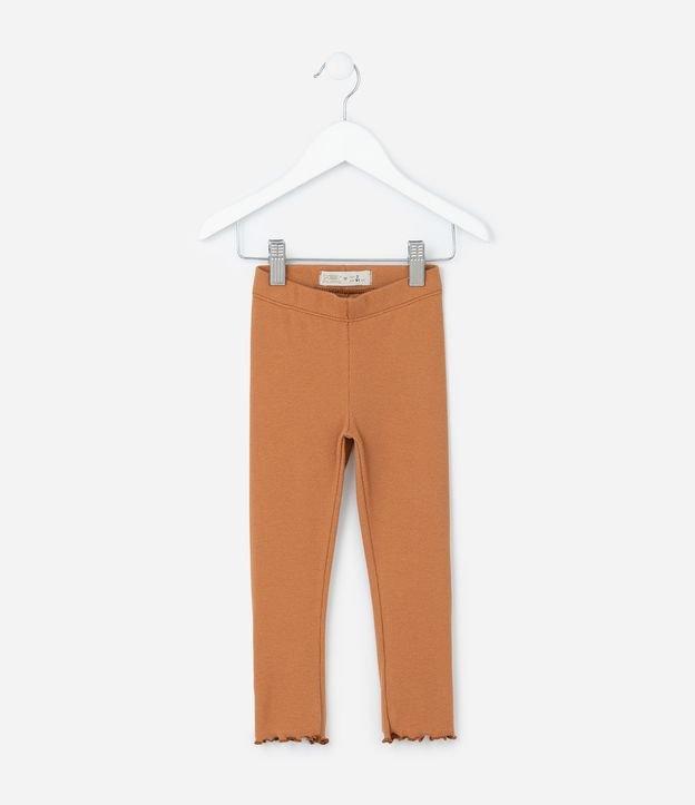 Calça Legging Infantil Canelada com Costura Frufru - Tam 1 a 6 anos - 1