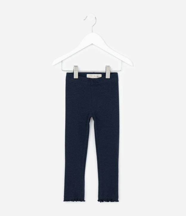 Calça Legging Infantil Canelada com Costura Frufru - Tam 1 a 6 anos - 1