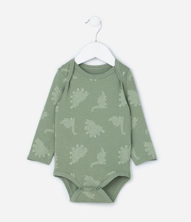 Body Infantil com Estampa Dinossauros - Tam RN a 18 meses - 1