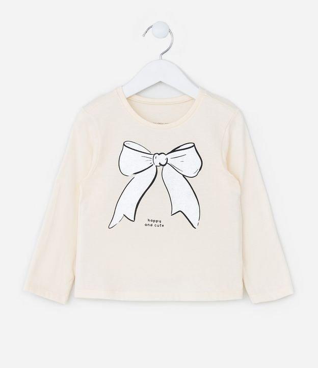 Blusa Infantil com Estampa de Laço - Tam 1 a 6 Anos - 1